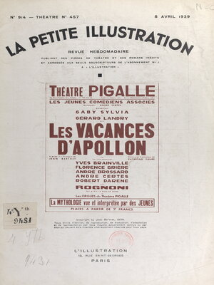 cover image of Les vacances d'Apollon